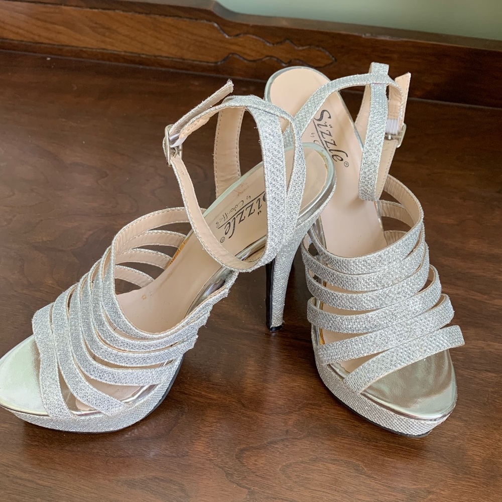 Sparkling Silver Prom/Wedding Heels